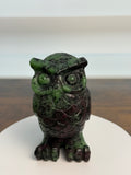 🦉 UV Ruby Zoisite Owl – $65