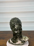 Hand-carved Stone Head of a Native American Chief