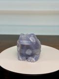 🐸 Blue Lace Agate Jin Chan (Money Frog) – $55