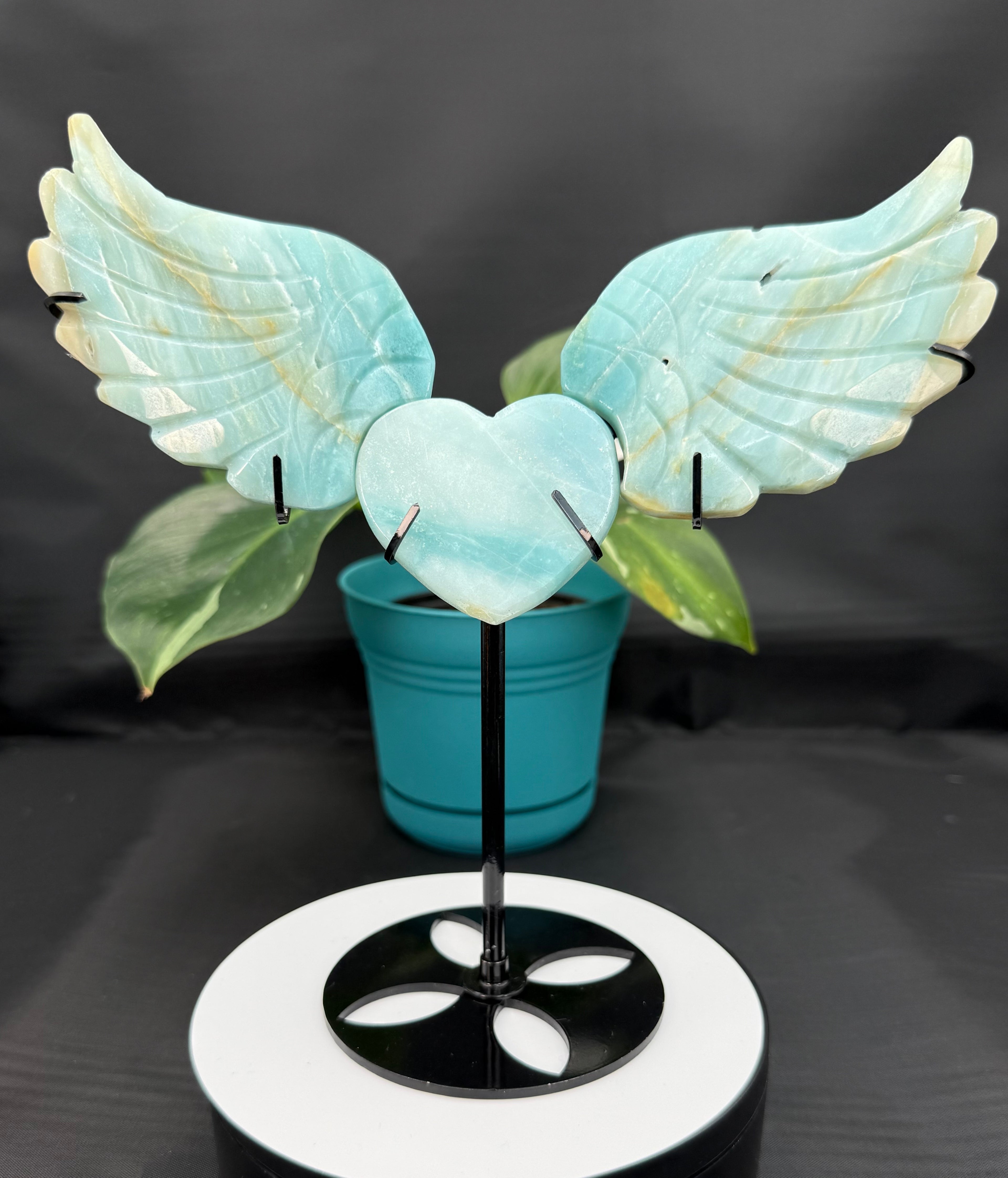 Caribbean Calcite Wings with Heart