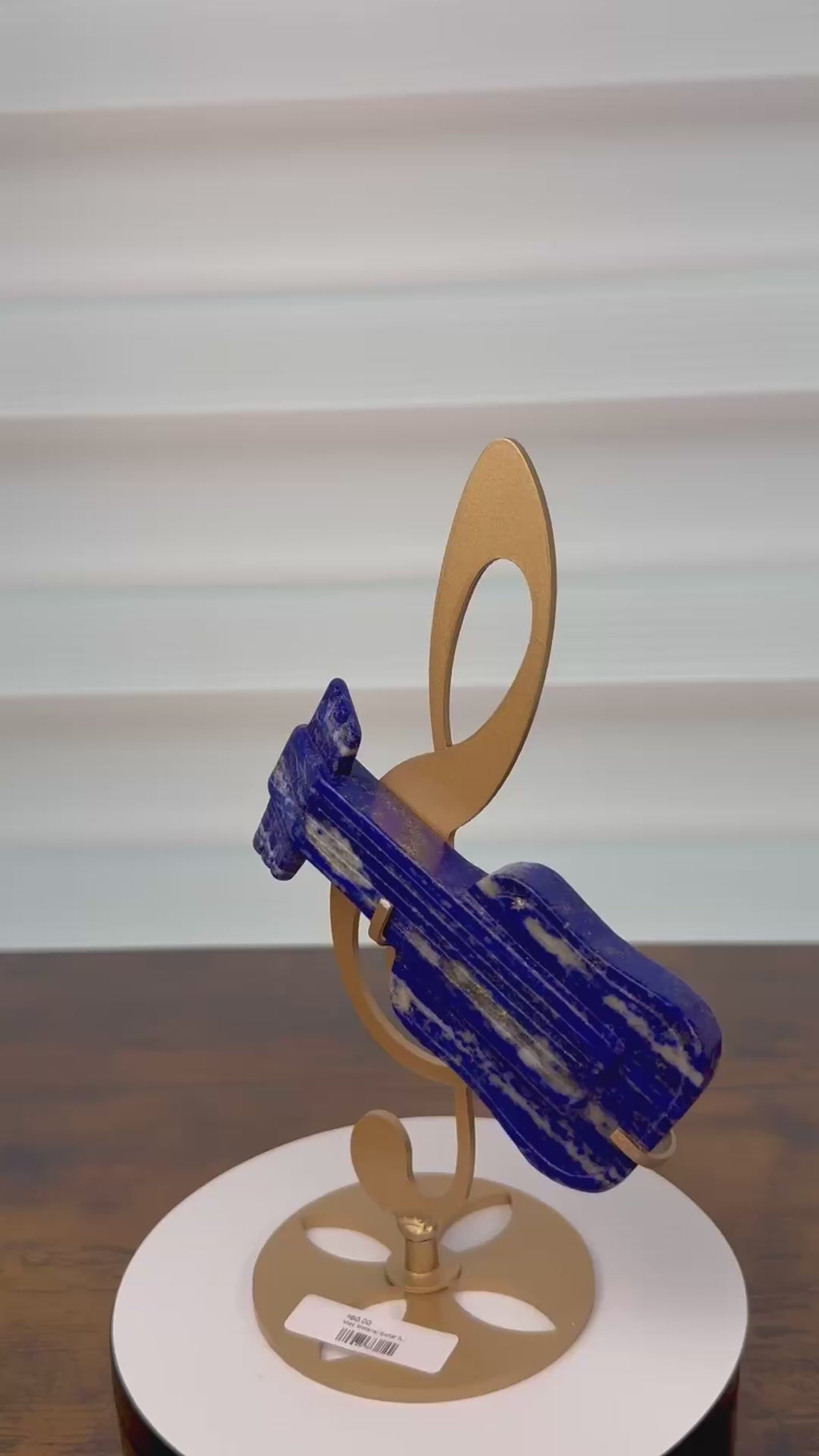 Lapis Lazuli Guitar on Note Stand – $60