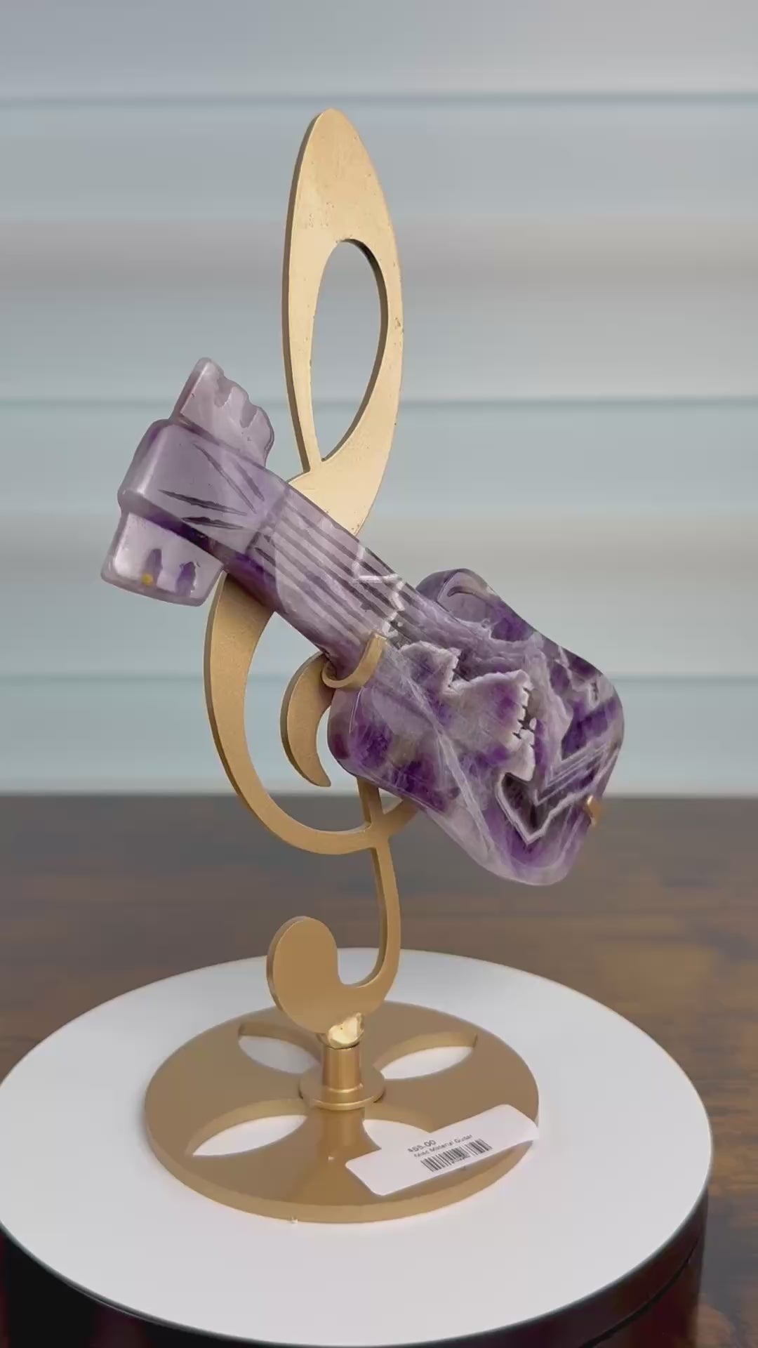 🎸 Dream Amethyst Guitar on Custom Note Stand – $55 💜